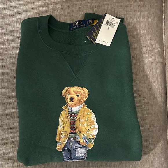 Polo Ralph Lauren Other - Polo by Ralph Lauren Green Crewneck Sweater with Bear Design